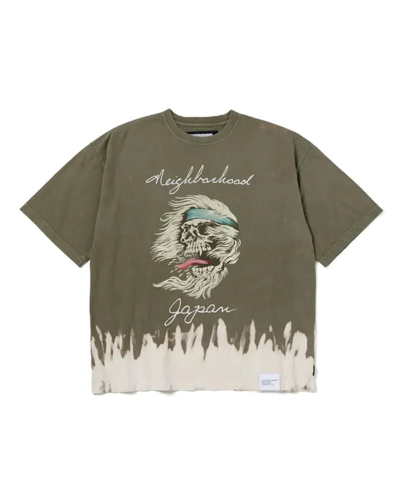 Neighborhood T-Shirt mit Print - Grün Grün