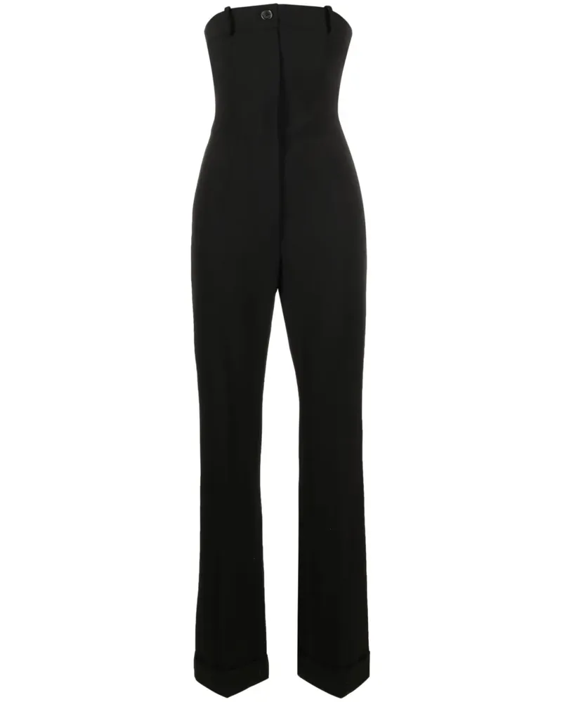 Moschino Schulterfreier Jumpsuit - Schwarz Schwarz