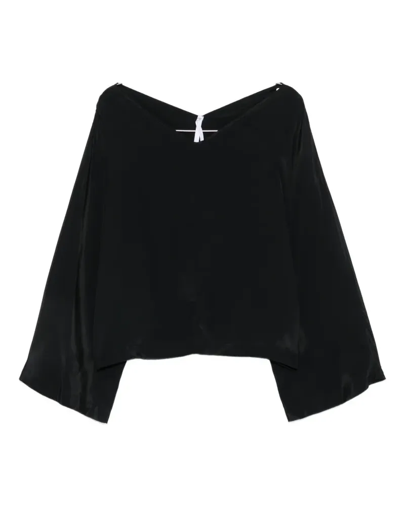 IMPERIAL V-neck long-sleeve top - Schwarz Schwarz