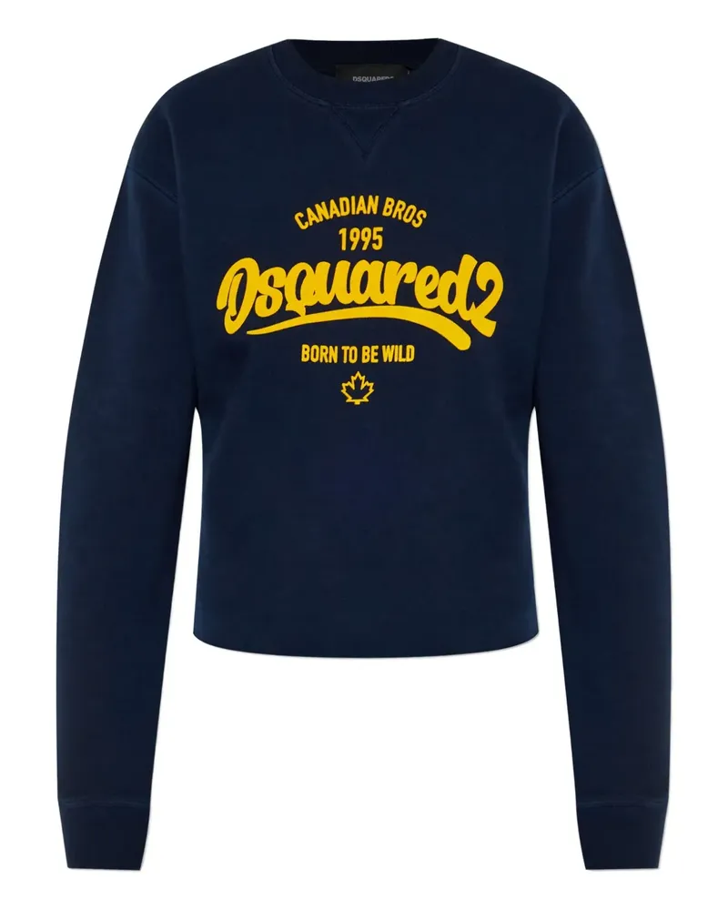 Dsquared2 Sweatshirt mit Logo-Print - Blau Blau