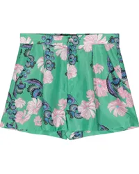 Cynthia Rowley Eden Seidenshorts Grün