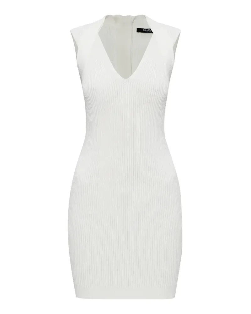 Balmain V-neck sleeveless dress - Weiß Weiß