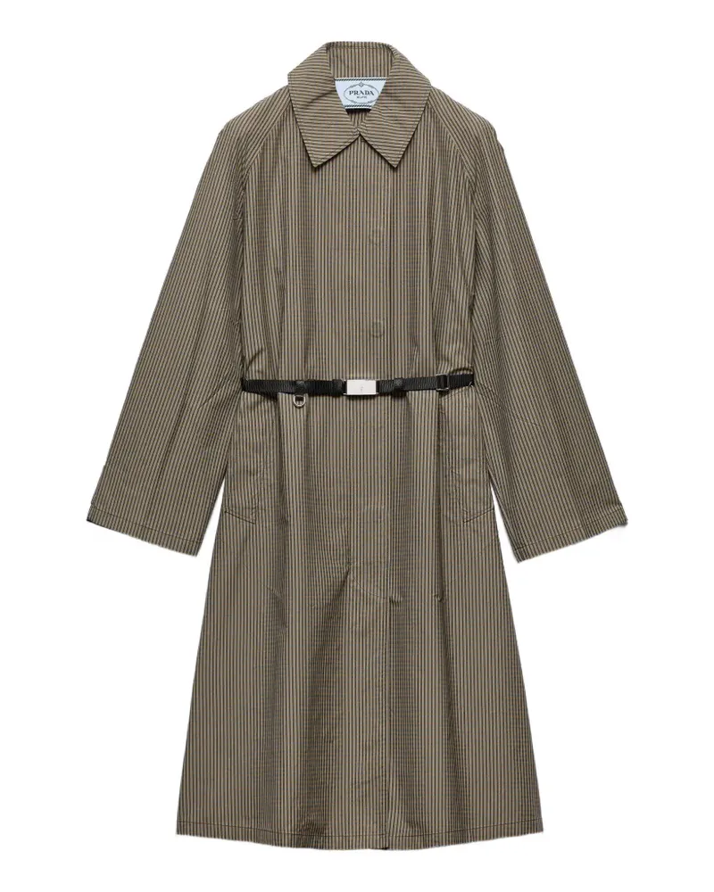 Prada Karierter Trenchcoat - Grün Grün