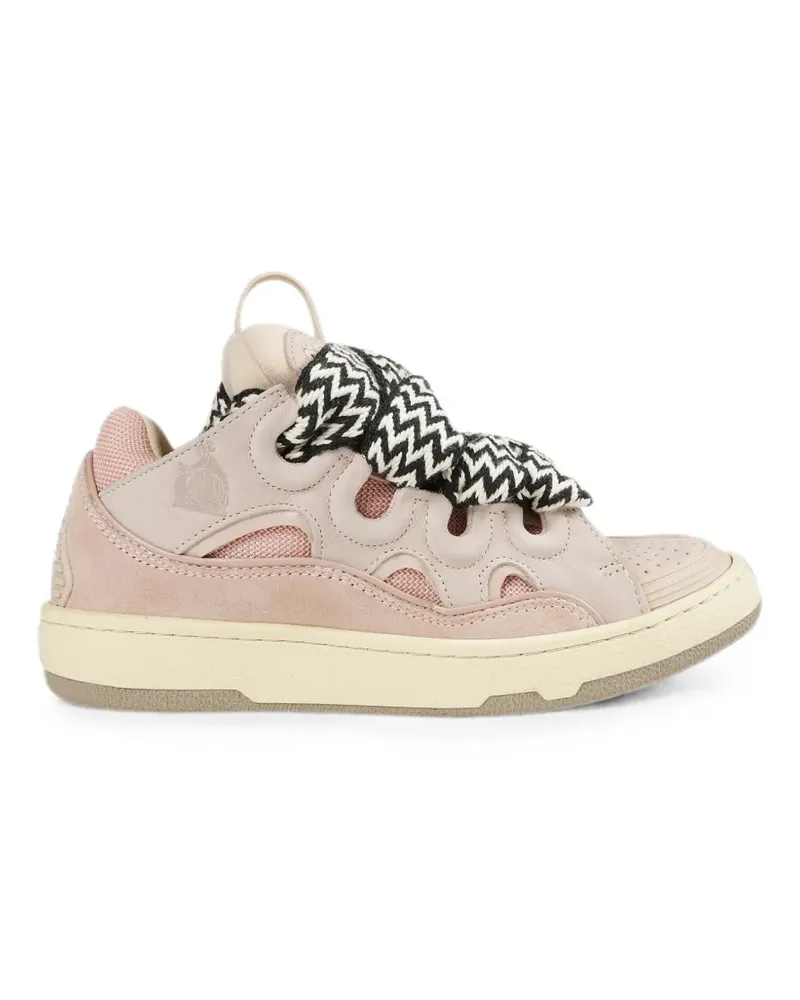 Lanvin Curb zigzag-lace sneakers - Rosa Rosa