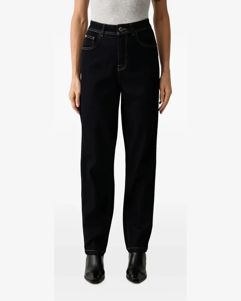 Mos Mosh MMAymen contrast-stitch straight-leg jeans - Blau Blau