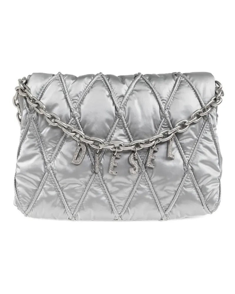 Diesel Charm-D Schultertasche - Silber Silber