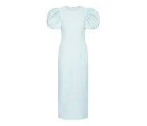 Midikleid mit Puffärmeln - Blau