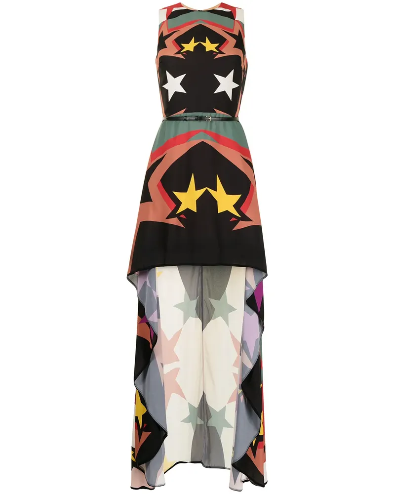 Elie Saab Kleid mit Sterne-Print - Schwarz Schwarz