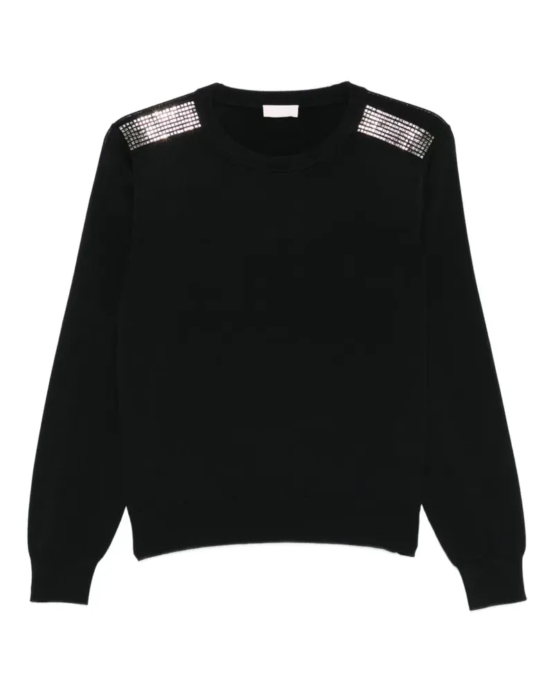 Liu Jo crystal-embellished sweater - Schwarz Schwarz