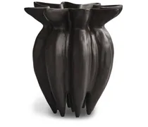 Lotus Vase aus Keramik (35cm x 32cm) - Braun