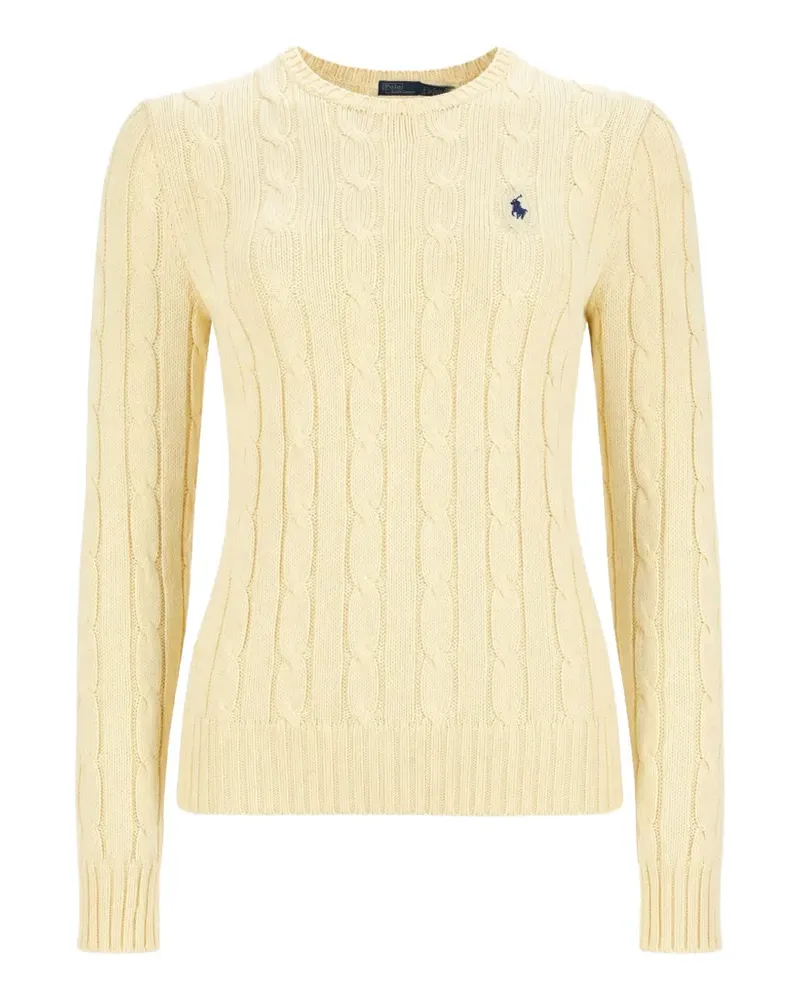 Ralph Lauren cable-knit logo-embroidered sweater - Nude Nude