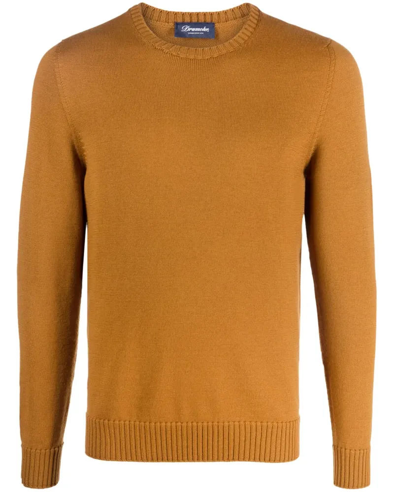Drumohr  Merinopullover mit Rundhalsausschnitt - Orange Orange