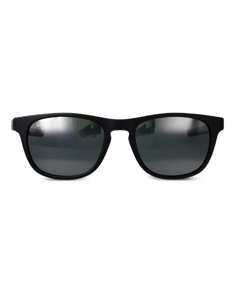 Maui Jim Melemele Sonnenbrille mit rundem Gestell - Schwarz Schwarz