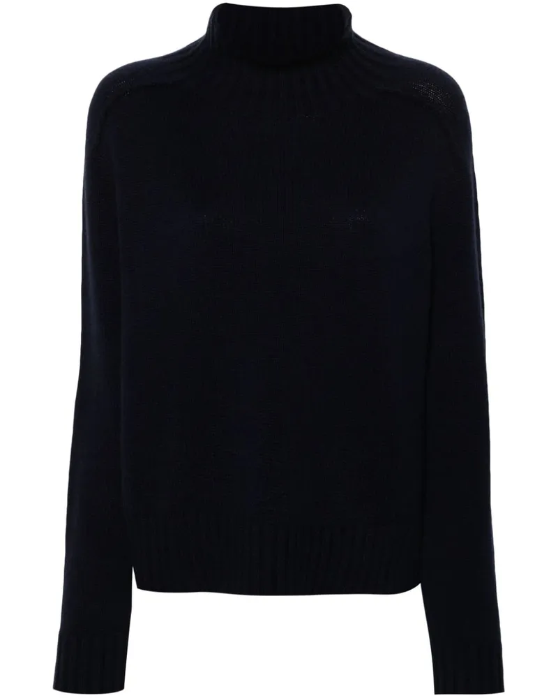 Eric Bompard Stehkragen-Pullover mit Hammerärmeln - Blau Blau