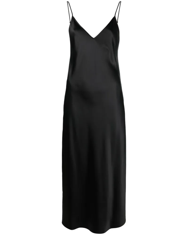 Joseph Ausgestelltes Clea Seidenkleid - Schwarz Schwarz