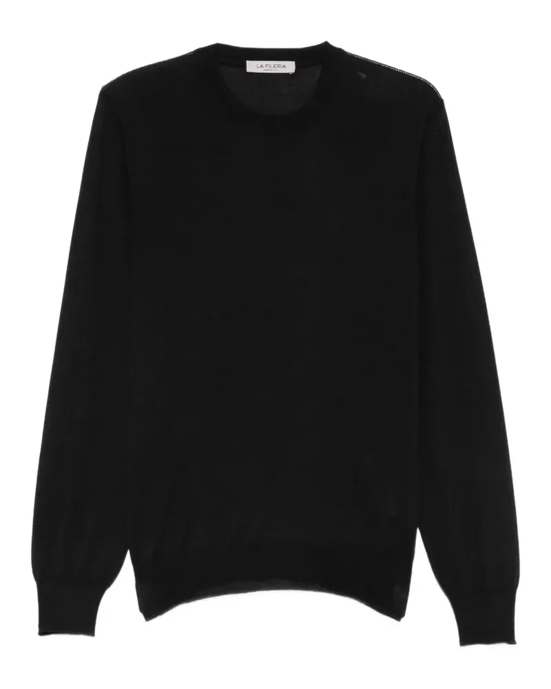 La Fileria Pullover mit rundem Ausschnitt - Schwarz Schwarz