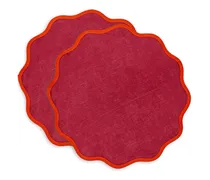 Set aus vier Cloud Tischsets - Rot