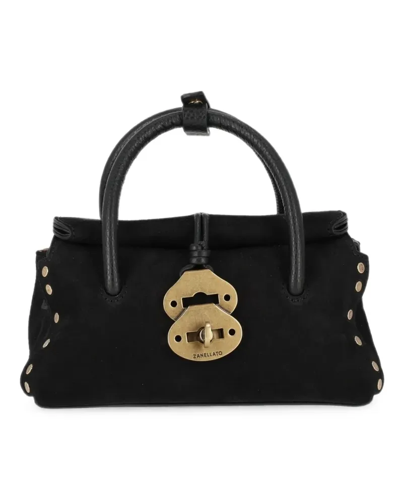 Zanellato Dotta Jones Tote Bag mit Nieten - Schwarz Schwarz