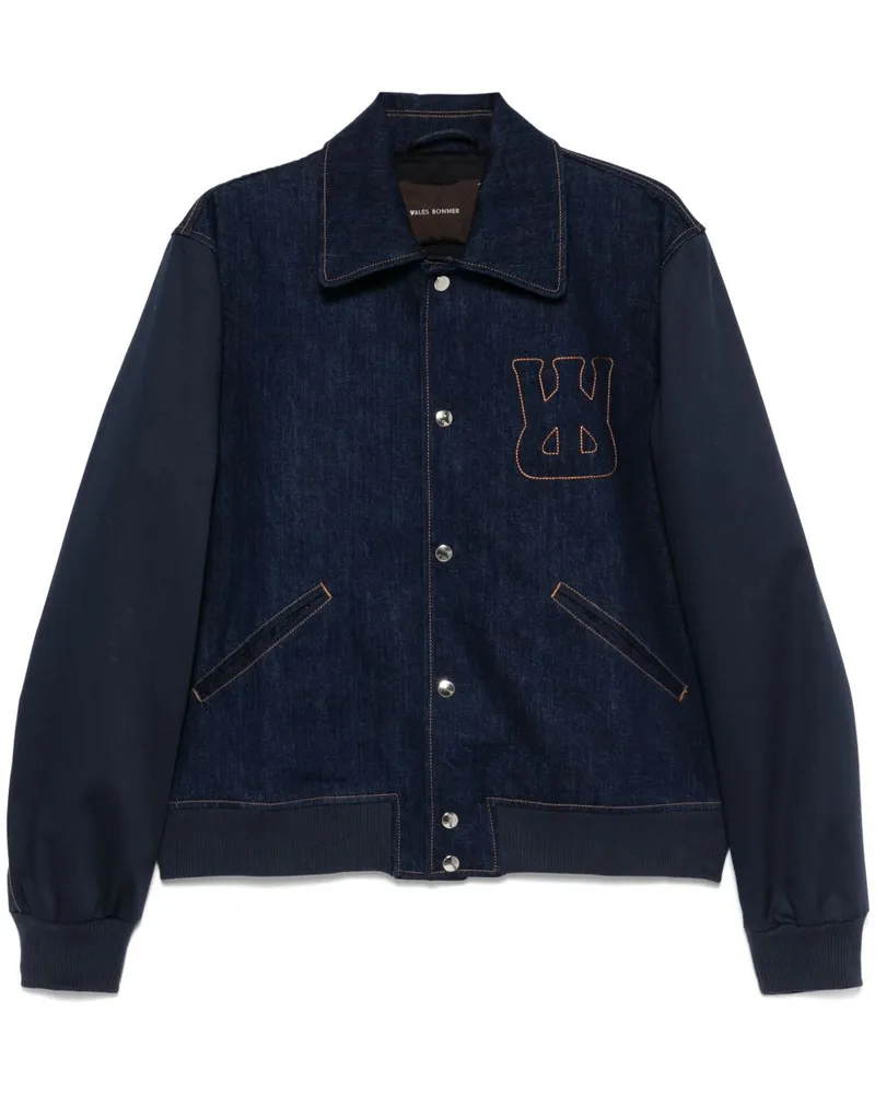 Wales Bonner Echo Collegejacke - Blau Blau
