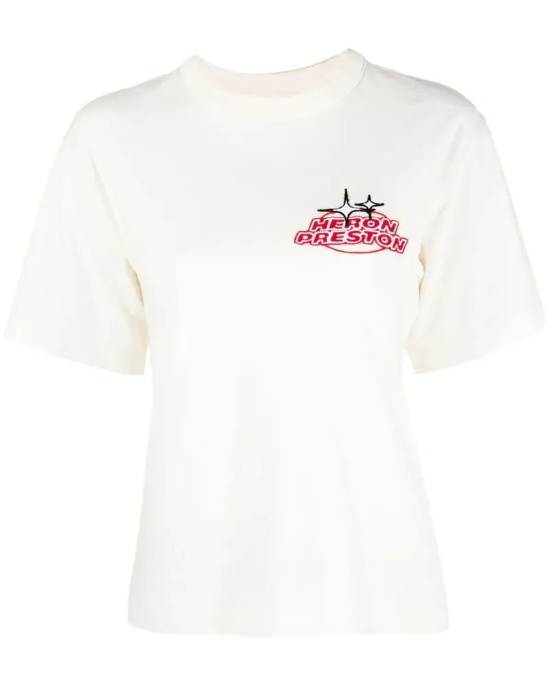 Heron Preston T-Shirt mit Logo-Stickerei - Weiß Weiß