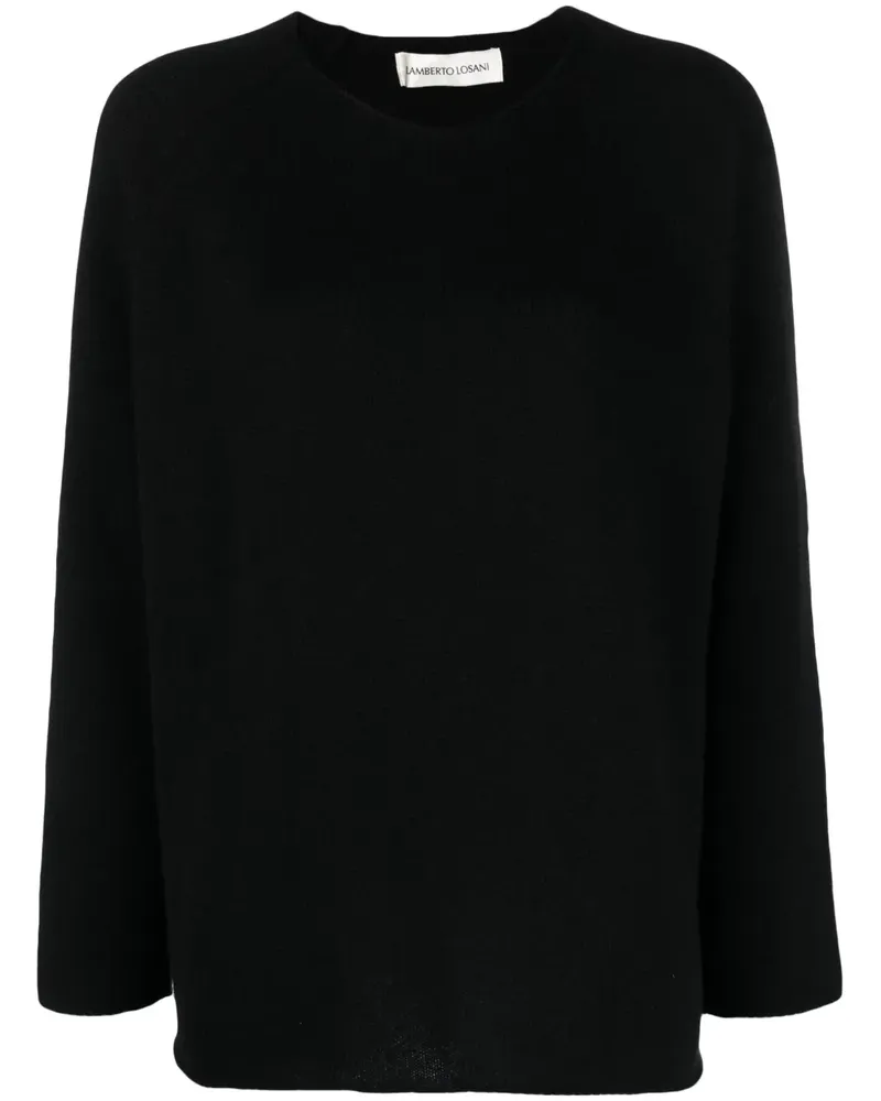 Lamberto Losani Kaschmirpullover mit Rundhalsausschnitt - Schwarz Schwarz