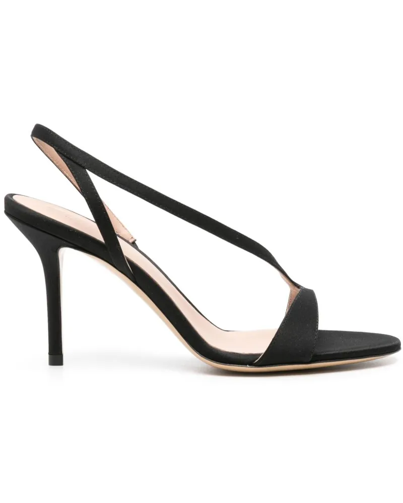 Scarosso Paula' Satin-Sandalen 85mm - Schwarz Schwarz