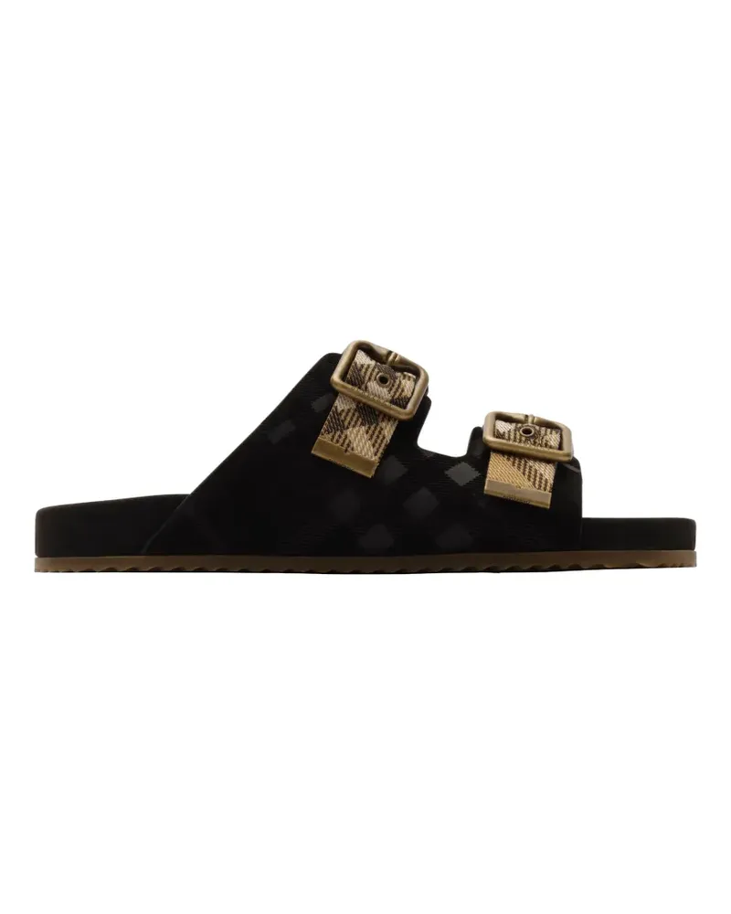 Burberry Check suede Urchin sandals - Schwarz Schwarz