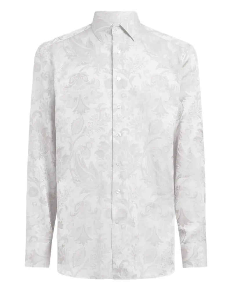 Etro Hemd aus Paisley-Jacquard - Weiß Weiß