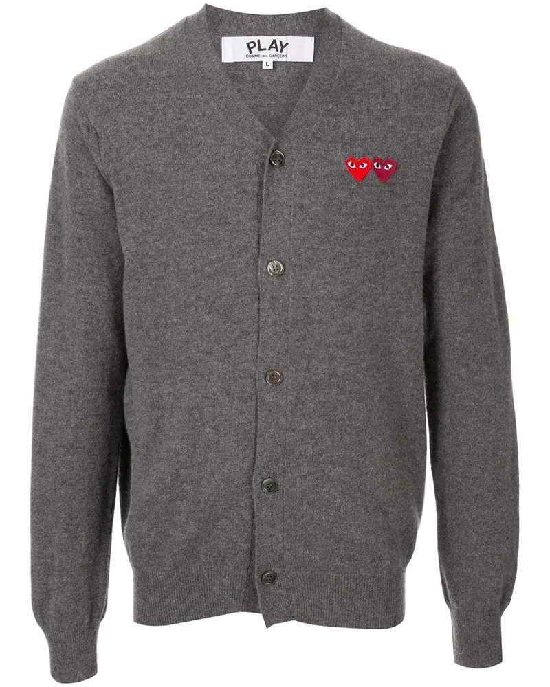 Comme des Garçons Cardigan mit Logo-Stickerei - Grau Grau