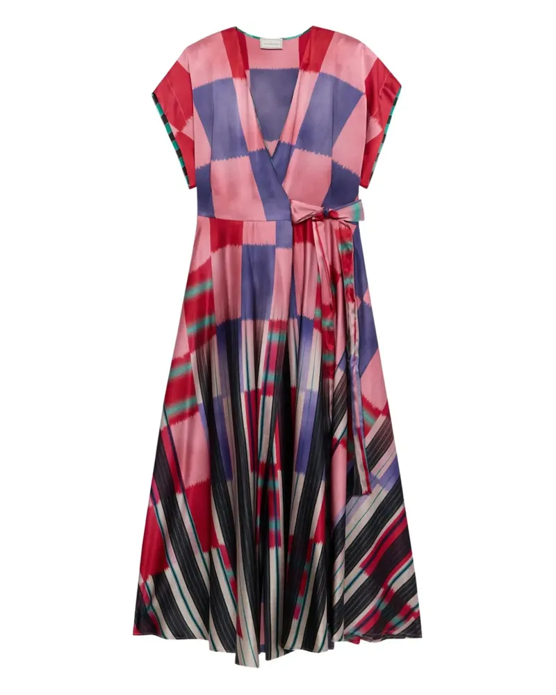 Pierre-Louis Mascia Adana Wickelkleid mit abstraktem Print - Rosa Rosa