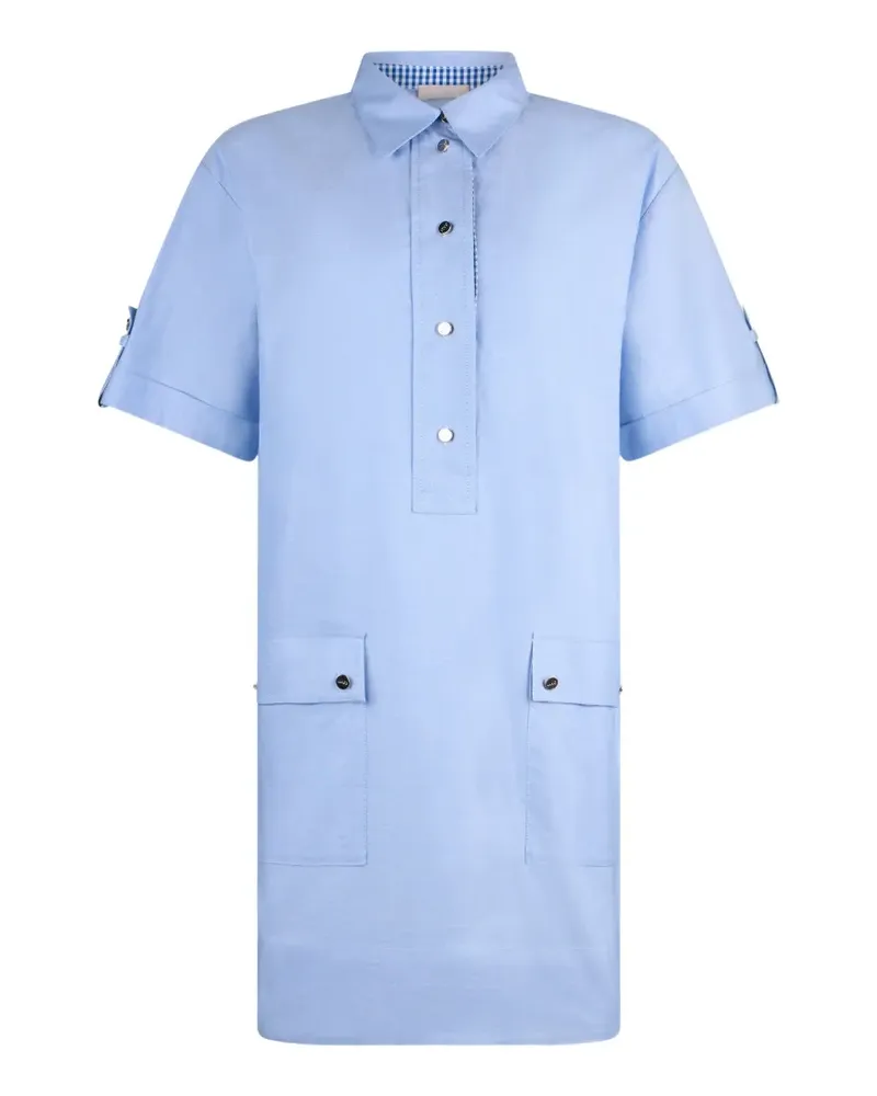 Liu Jo Hemd-Minikleid mit aufgesetzter Tasche - Blau Blau