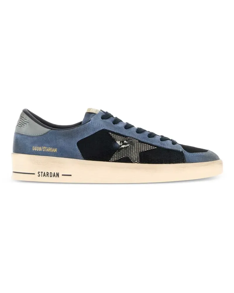 Golden Goose Stardan aus blauem Wildleder mit weißem Stern Blau
