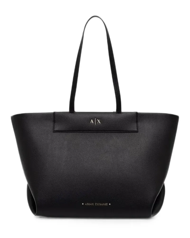 Armani Exchange Tote Bag mit Logo - Schwarz Schwarz