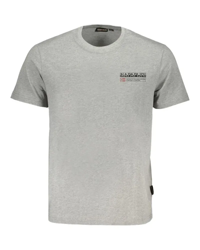 Napapijri logo-print crew-neck T-shirt - Grau Grau