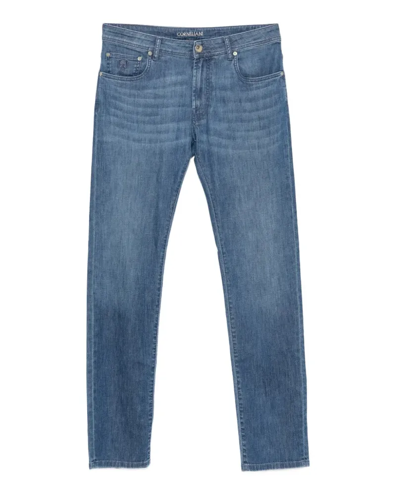Corneliani Ausgeblichene Straight-Leg-Jeans - Blau Blau