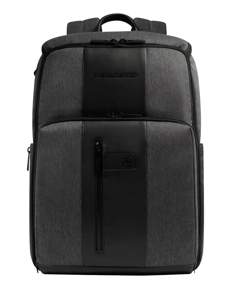 Piquadro zipped panelled backpack - Grau Grau