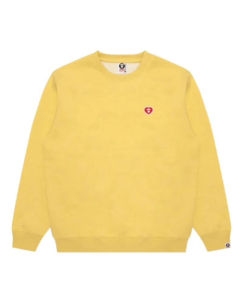BAPE Sweatshirt mit Logo-Patch - Gelb Gelb