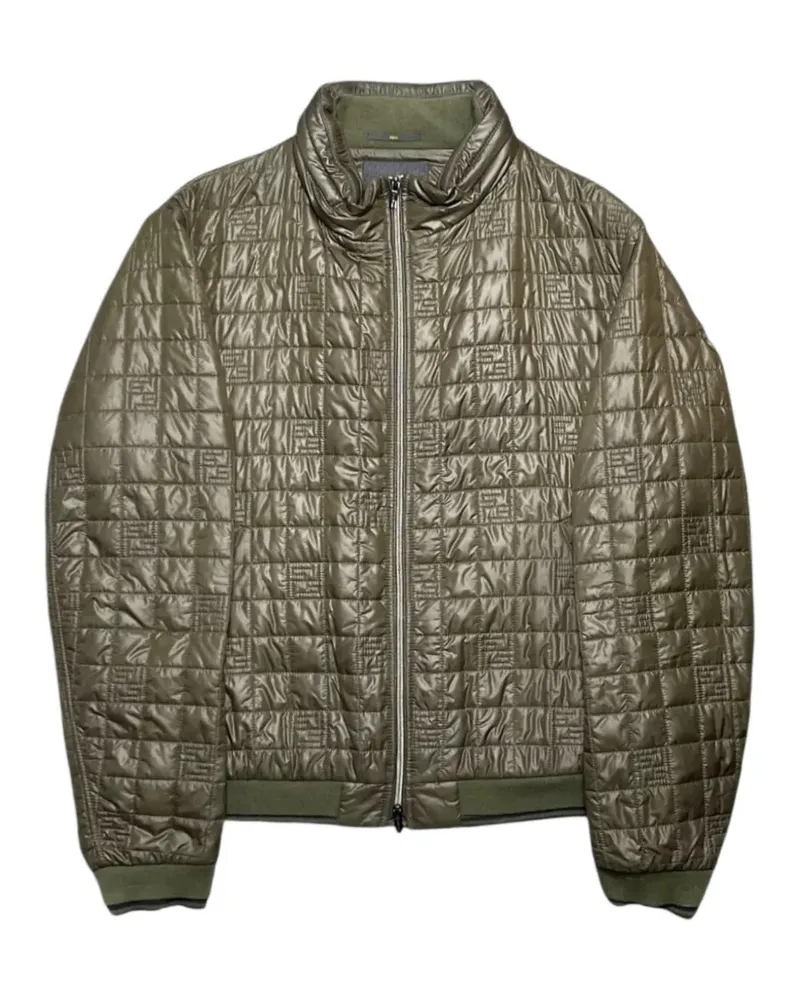 Fendi Gesteppte Bomberthin Techno Grigio Bomberjacke - Grün Grün