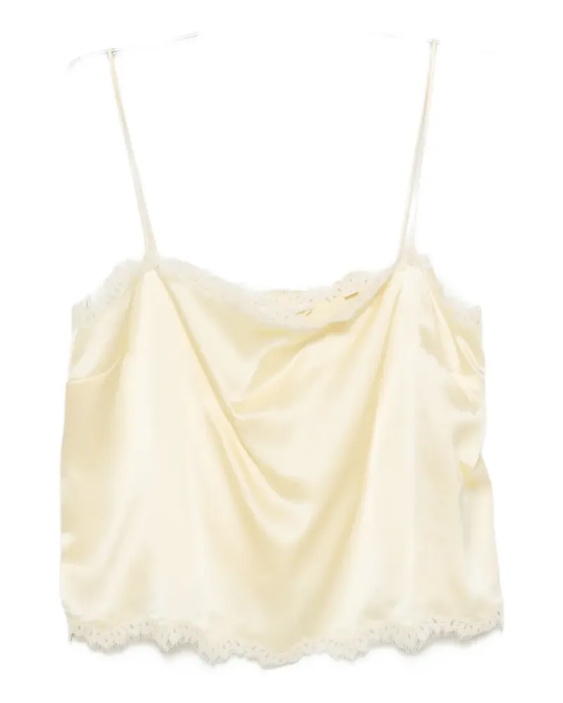 DÔEN Loure lace-trim top - Gelb Gelb