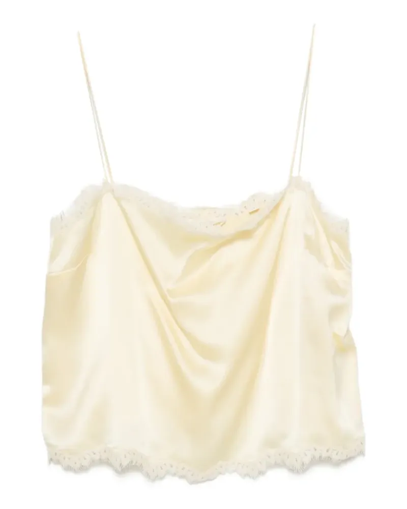 DÔEN Loure lace-trim top - Gelb Gelb