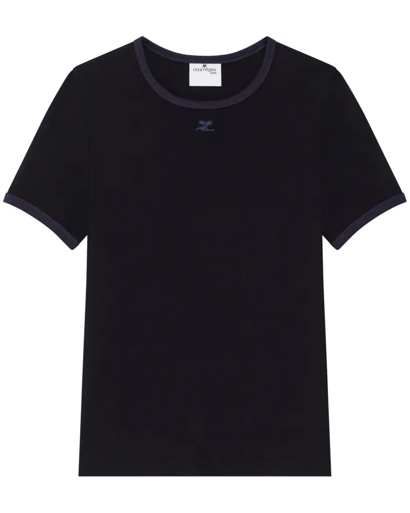 Courrèges Heritage T-Shirt - Schwarz Schwarz