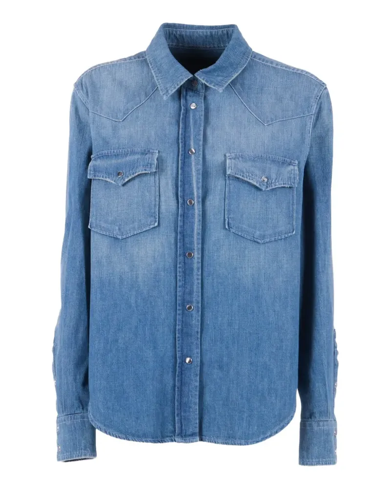 Dondup patch pocket shirt - Blau Blau