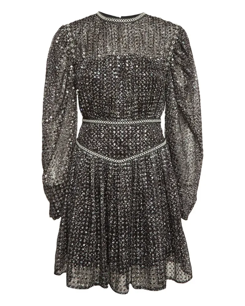 Maje Minikleid mit Pailletten - Schwarz Schwarz