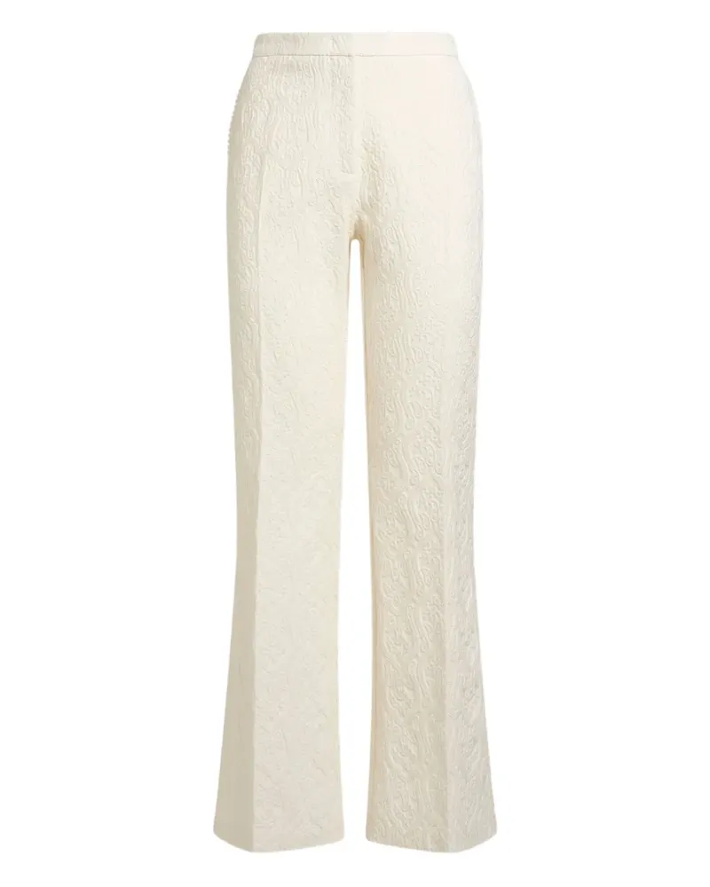 Etro Ausgestellte Hose aus Paisley-Jacquard - Weiß Weiß