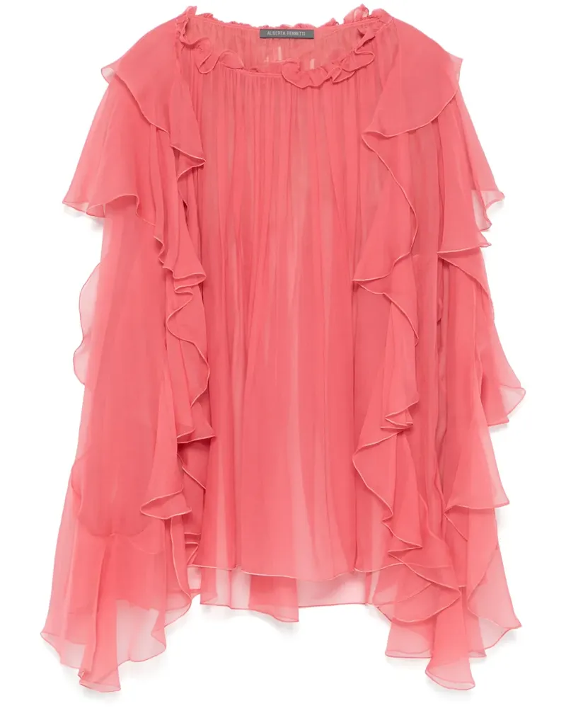Alberta Ferretti Bluse aus Chiffon - Rosa Rosa