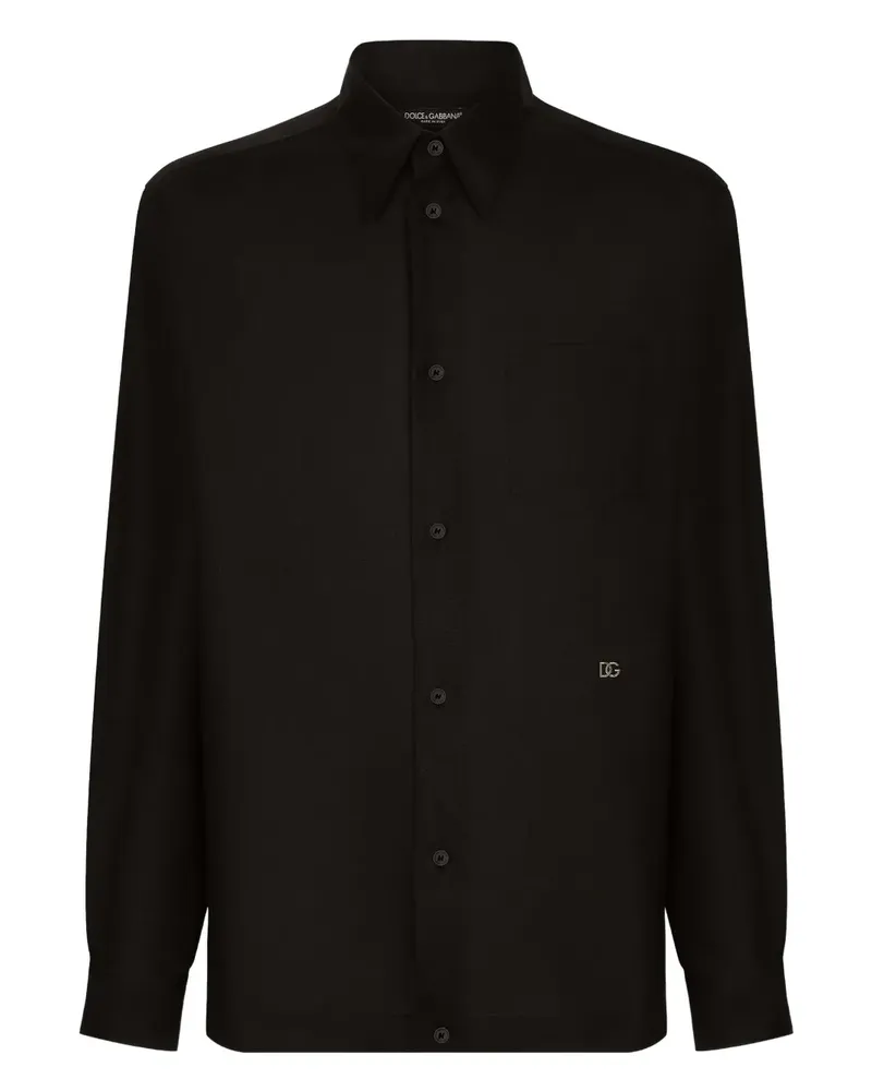 Dolce & Gabbana Hemd aus Leinen - Schwarz Schwarz