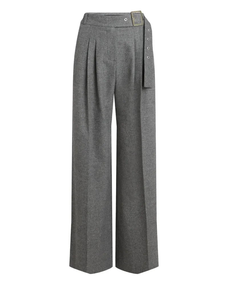 Karl Lagerfeld Plissierte Hose mit Gürtel - Grau Grau