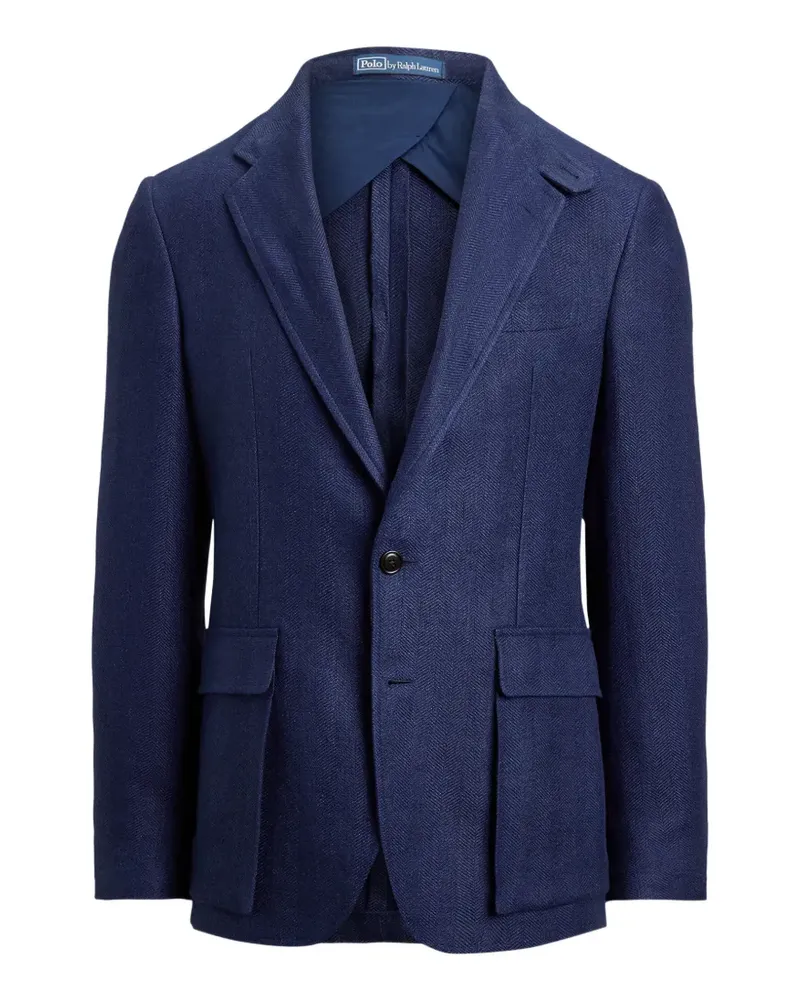 Ralph Lauren RL67 Jacke mit Fischgrätenmuster - Blau Blau