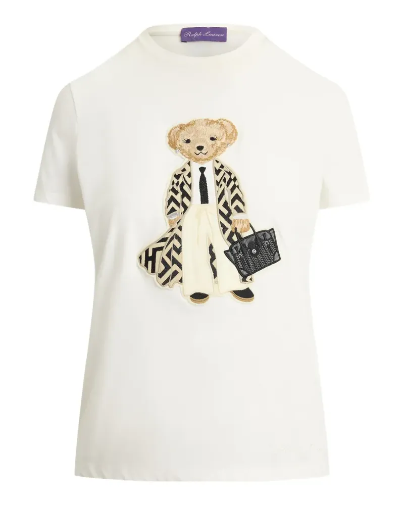 Ralph Lauren T-Shirt mit Polo Bear - Nude Nude