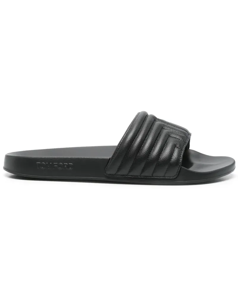 Tom Ford Pantoletten aus Leder - Schwarz Schwarz
